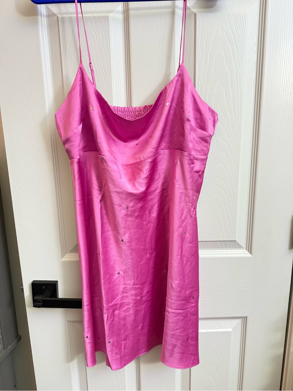 Victorias Secret Hot Pink Slip Dress with Crystal Accents